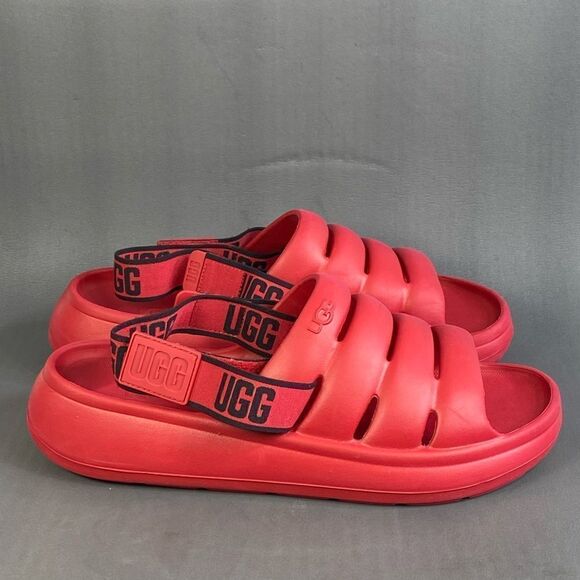 UGG Sport Men’s Yeah Slide Samba Red sandals size 11 - Picture 1 of 8